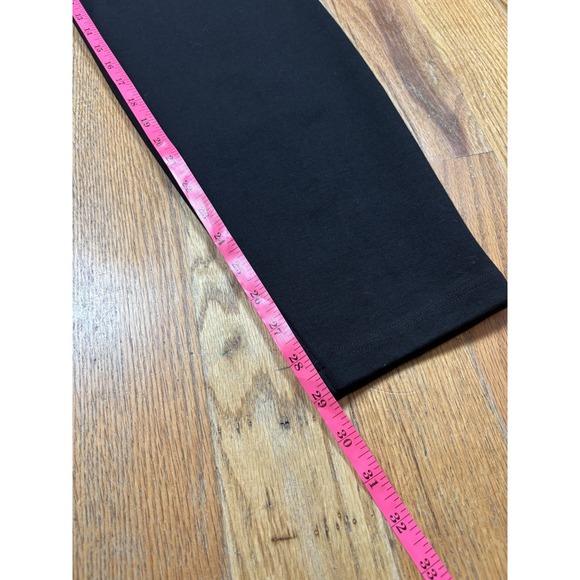 Eileen Fisher Ponte Knit Pull On Pants Women's Sz Large Black Stretch Made USA - Picture 9 of 9